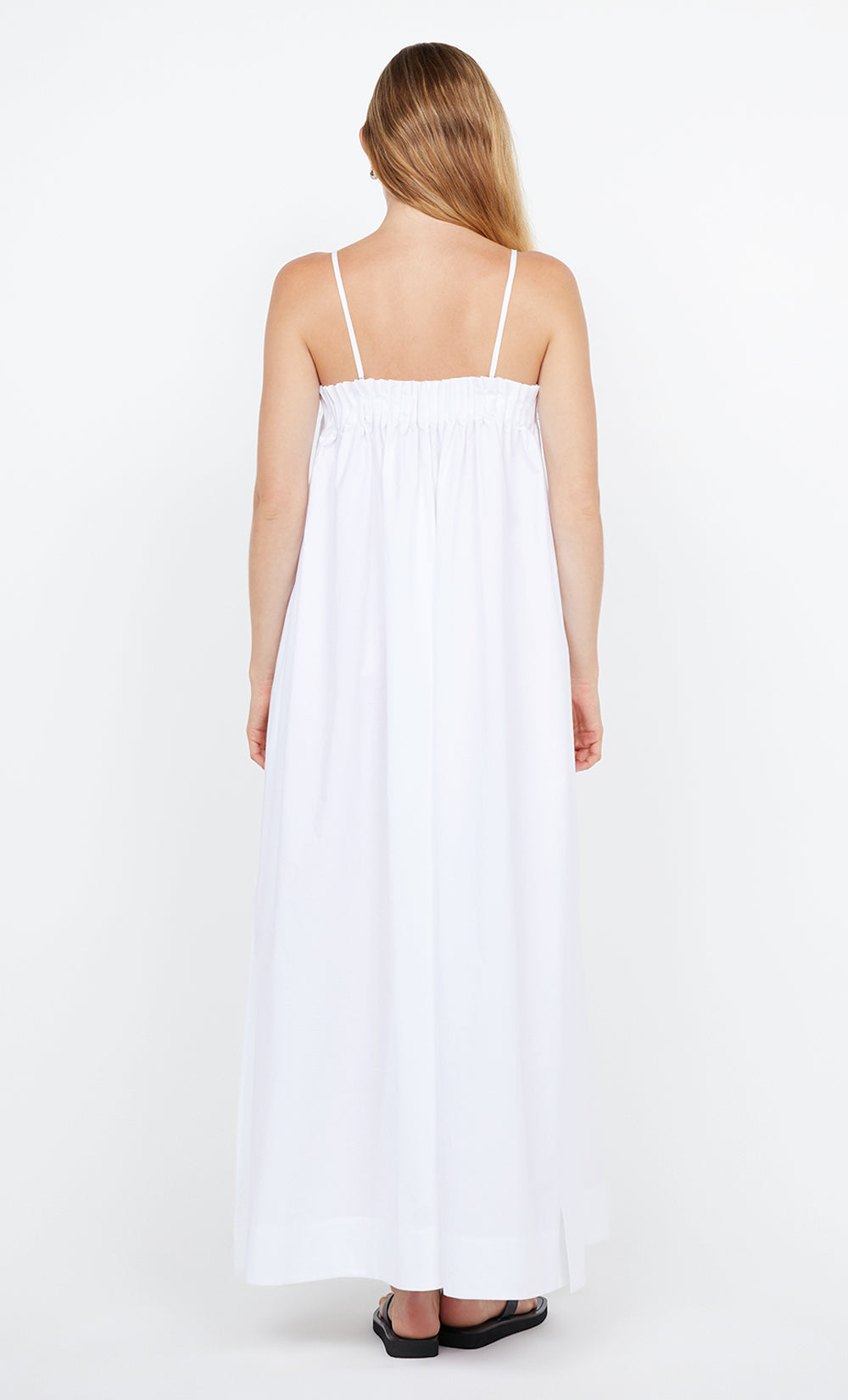 ALUCA PINTUCK MAXI DRESS - WHITE