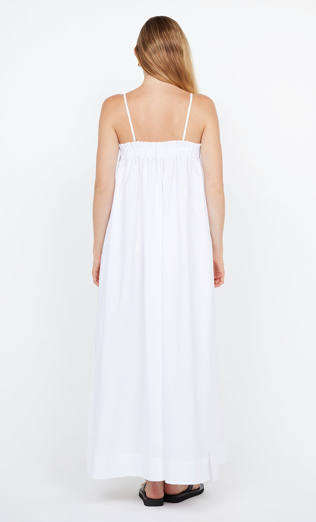 ALUCA PINTUCK MAXI DRESS - WHITE