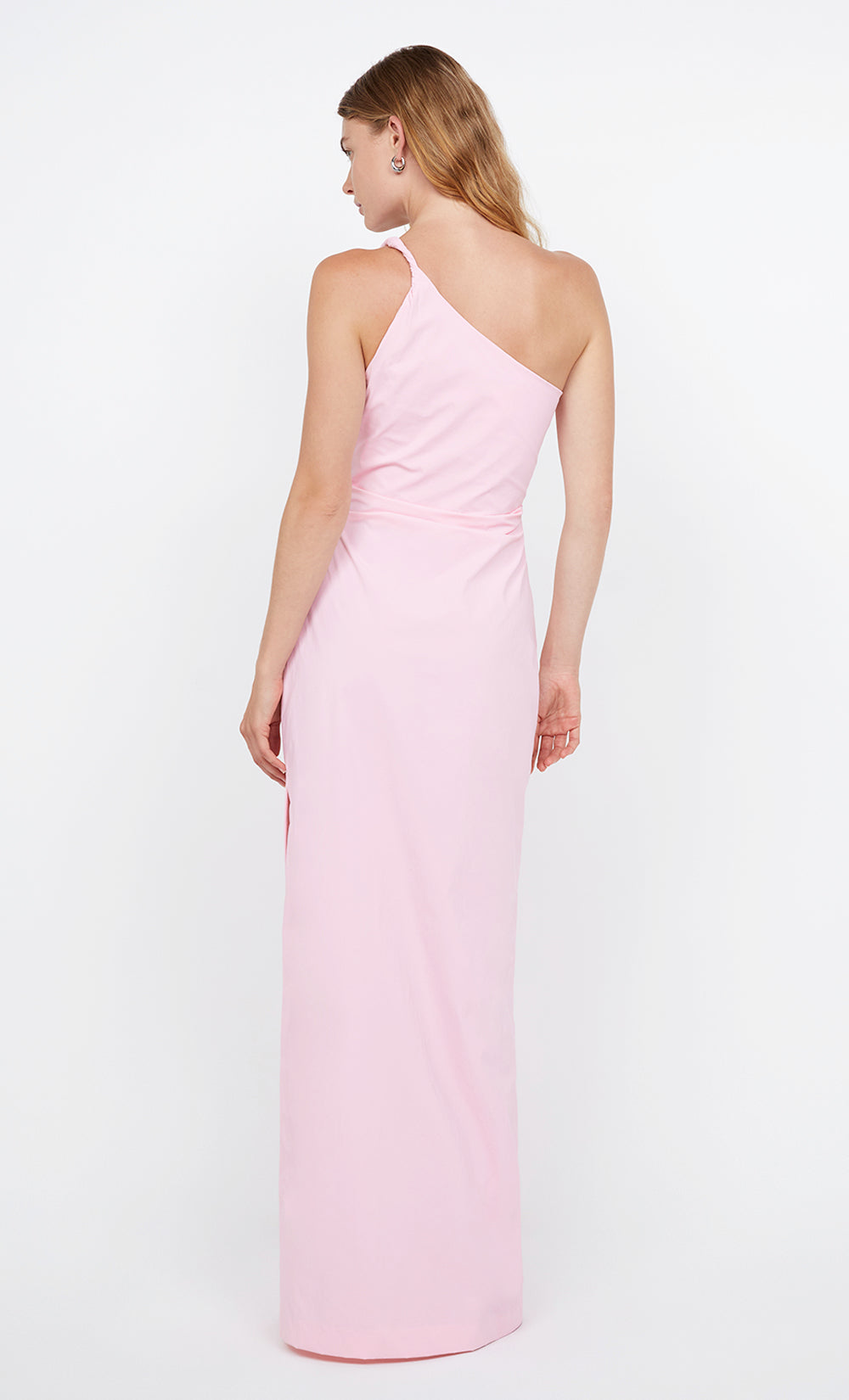 APOLLINE ASYM MAXI DRESS - POWDER PINK