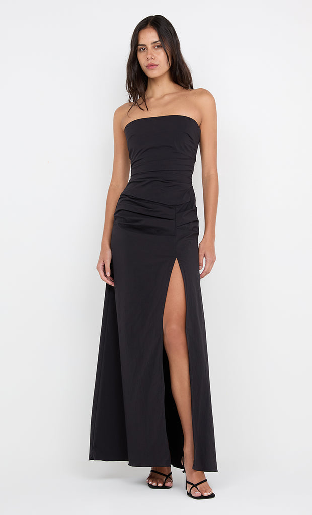 ANGELINA STRAPLESS MAXI DRESS - BLACK
