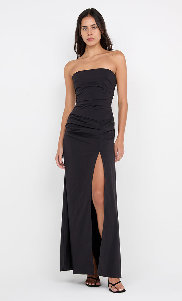 ANGELINA STRAPLESS MAXI DRESS - BLACK