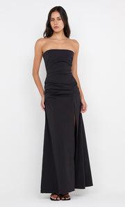 ANGELINA STRAPLESS MAXI DRESS - BLACK