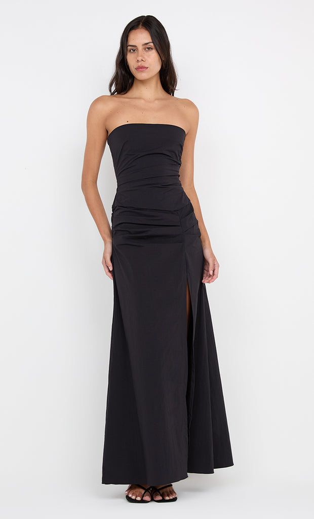 ANGELINA STRAPLESS MAXI DRESS - BLACK