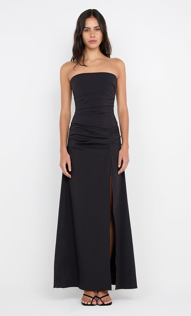 ANGELINA STRAPLESS MAXI DRESS - BLACK