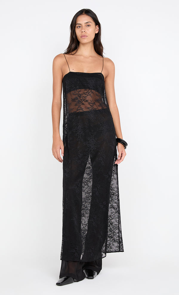 AUDREY SLIP MAXI DRESS - BLACK