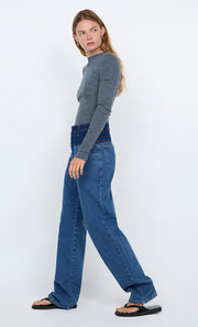 JONI LONG SLEEVE TOP - GREY