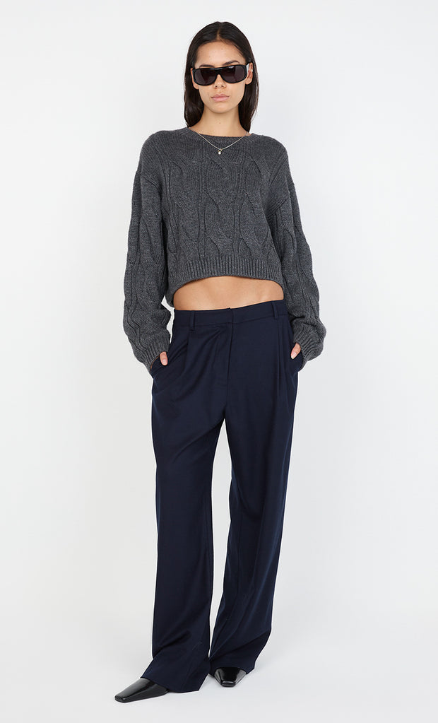 WHITNEY CABLE JUMPER - CHARCOAL