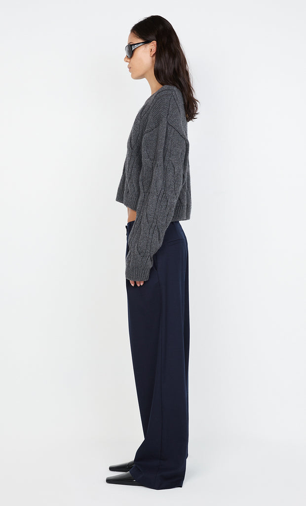 WHITNEY CABLE JUMPER - CHARCOAL