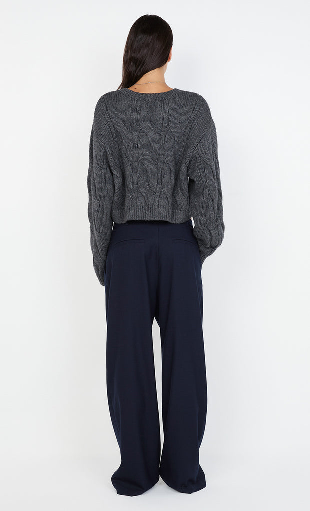 WHITNEY CABLE JUMPER - CHARCOAL
