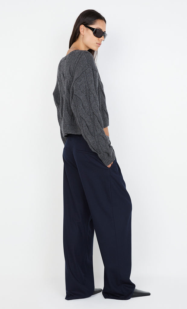 WHITNEY CABLE JUMPER - CHARCOAL