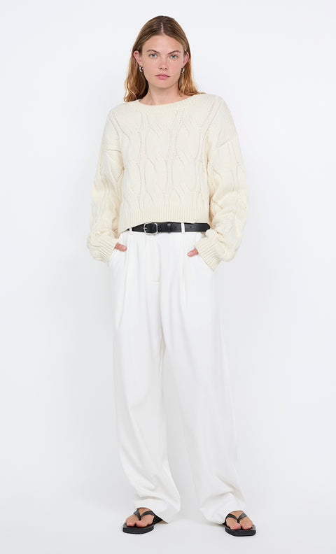 WHITNEY CABLE JUMPER - IVORY