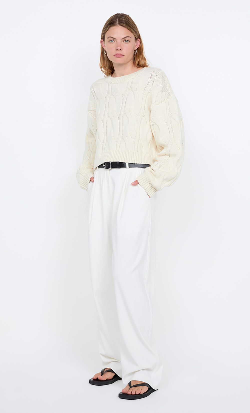 WHITNEY CABLE JUMPER - IVORY