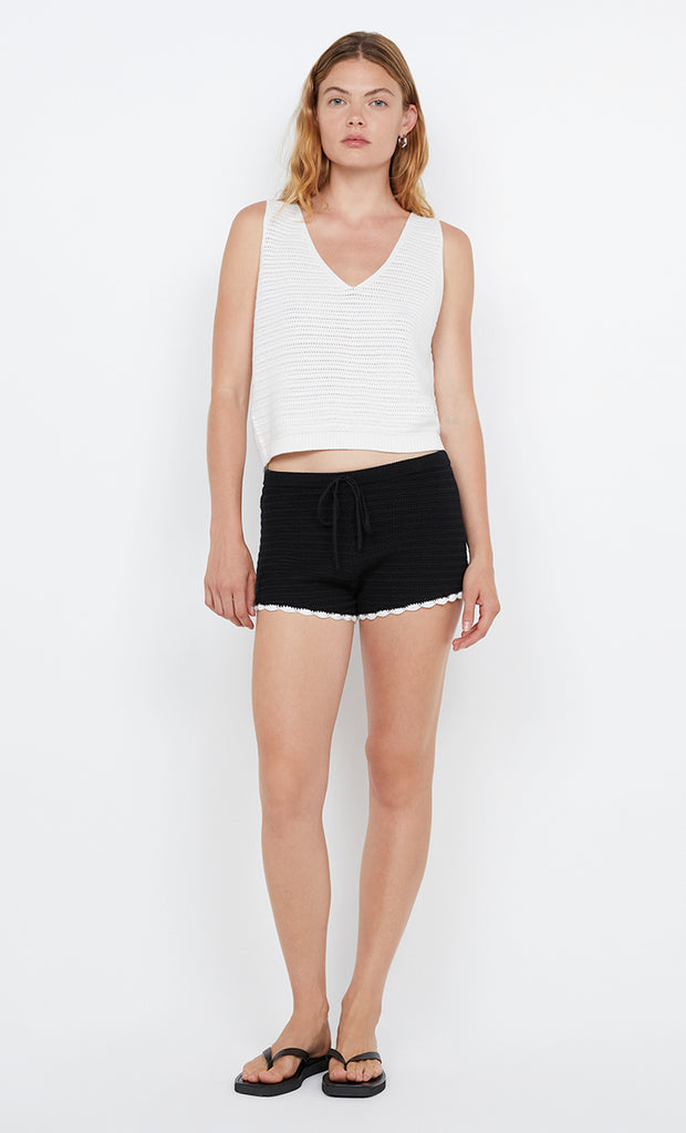RAVYN SHORT - BLACK/WHITE