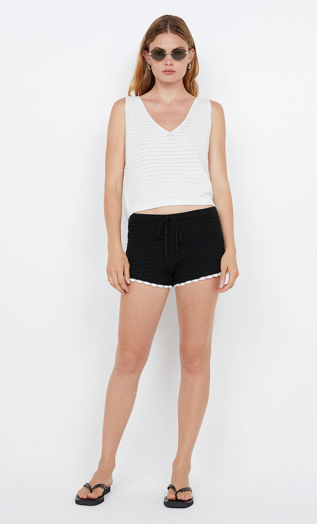 RAVYN SHORT - BLACK/WHITE