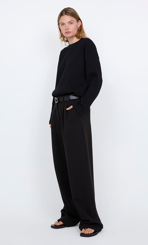 SILO LONG SLEEVE TOP - BLACK/BLACK