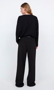SILO LONG SLEEVE TOP - BLACK/BLACK
