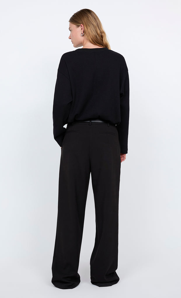 SILO LONG SLEEVE TOP - BLACK/BLACK