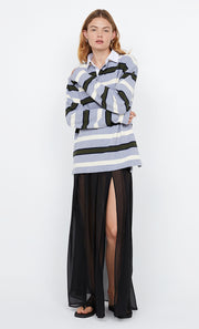 KYLO JERSEY - GREY/BOTTLE GREEN STRIPE