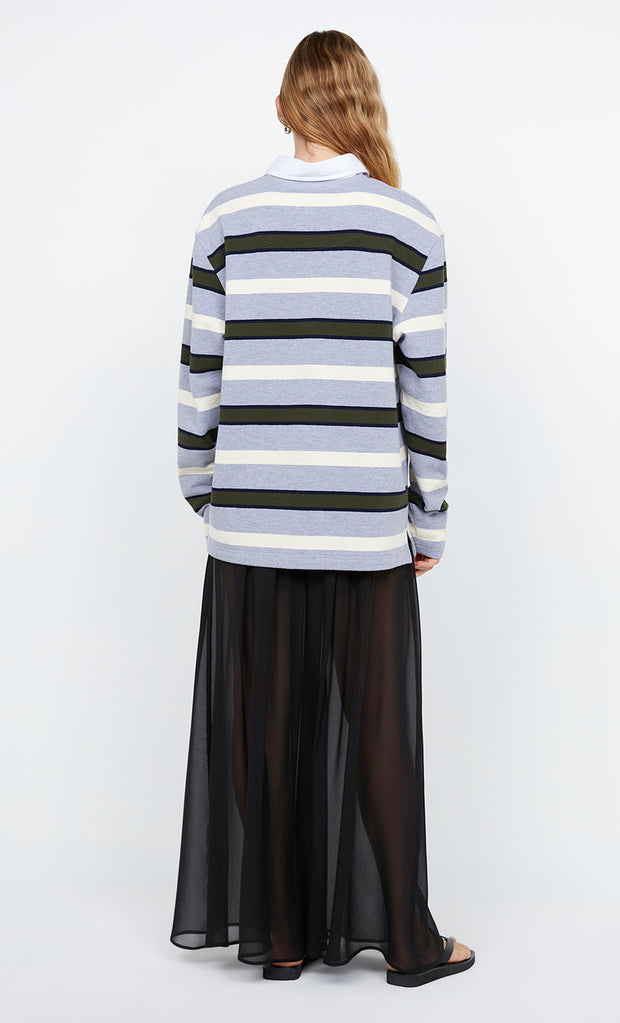 KYLO JERSEY - GREY/BOTTLE GREEN STRIPE