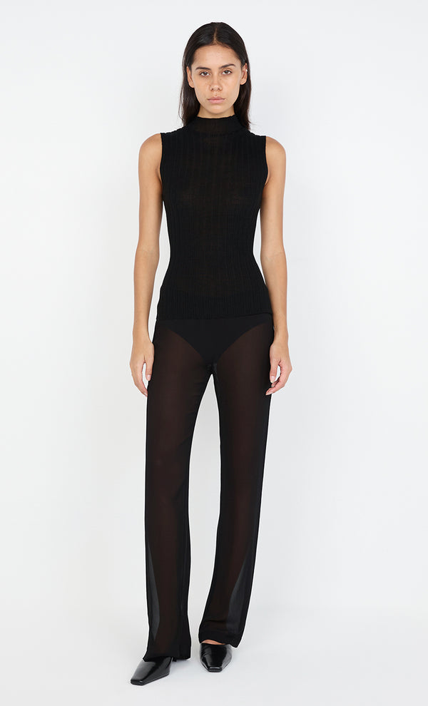 JONI SLEEVELESS TOP - BLACK