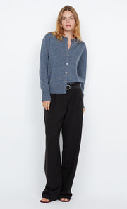 RUMI CREW CARDI - GREY