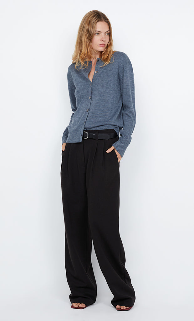 RUMI CREW CARDI - GREY