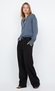 RUMI CREW CARDI - GREY