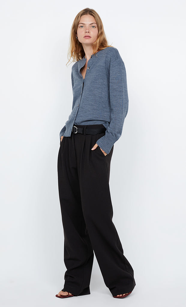 RUMI CREW CARDI - GREY