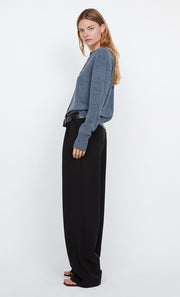 RUMI CREW CARDI - GREY