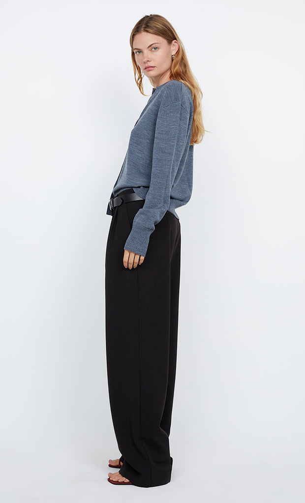 RUMI CREW CARDI - GREY