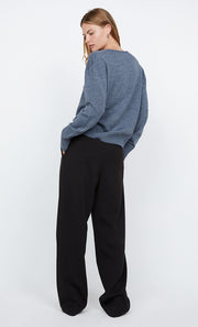 RUMI CREW CARDI - GREY