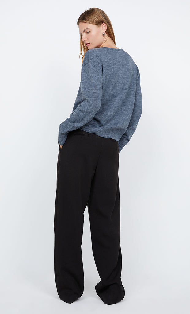 RUMI CREW CARDI - GREY