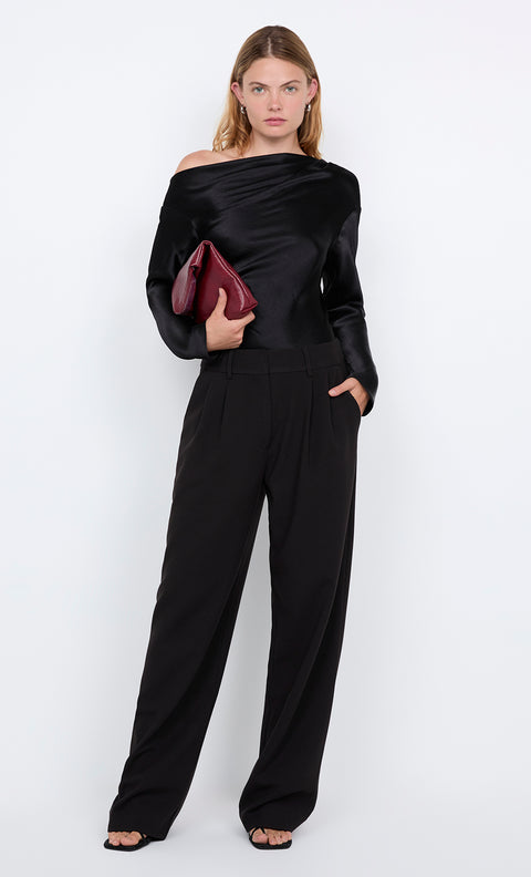 CARMELA ASYM TOP - BLACK