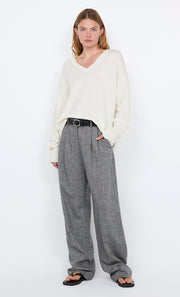 BRINLEY PANT - SALT & PEPPER WEAVE