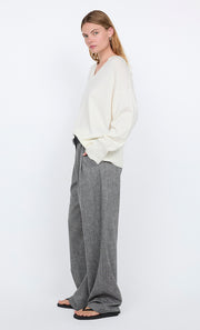 BRINLEY PANT - SALT & PEPPER WEAVE