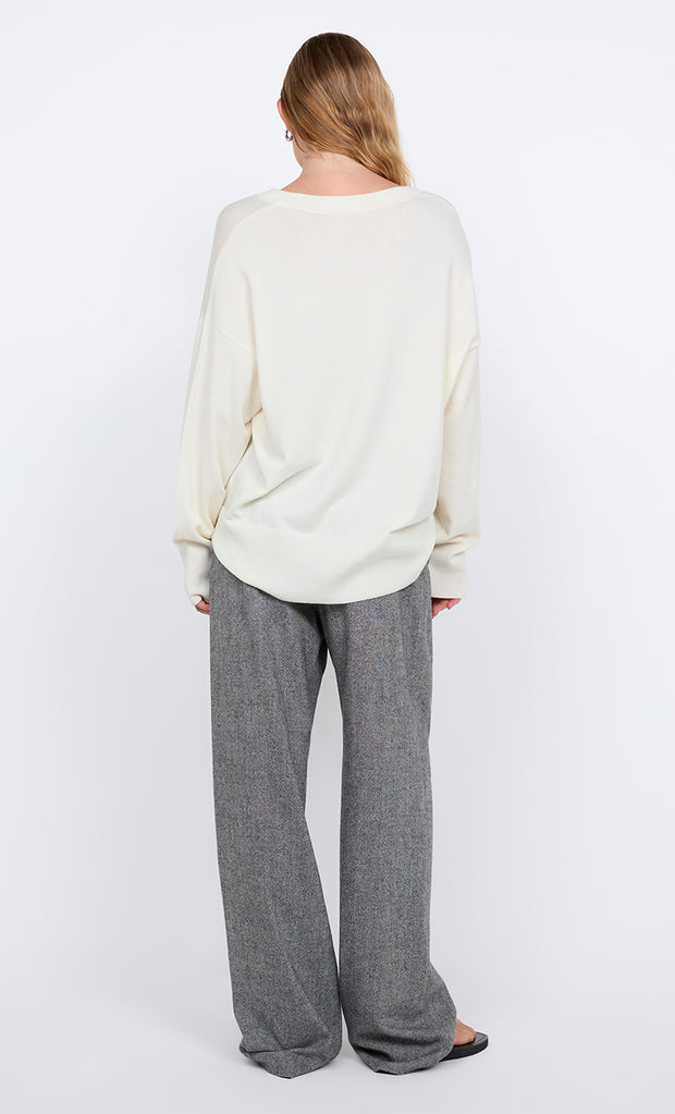 BRINLEY PANT - SALT & PEPPER WEAVE