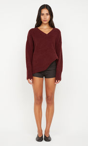 INGRID MINI SHORT - CHOC PINSTRIPE