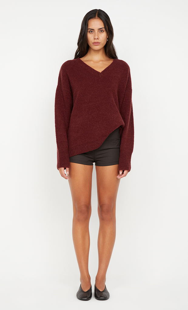 INGRID MINI SHORT - CHOC PINSTRIPE