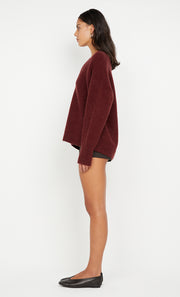 INGRID MINI SHORT - CHOC PINSTRIPE