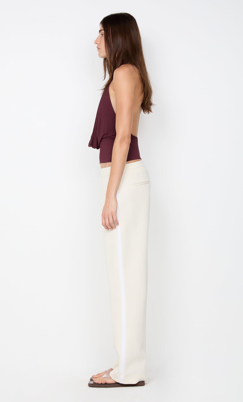 SONNIE HALTER TOP - PLUM