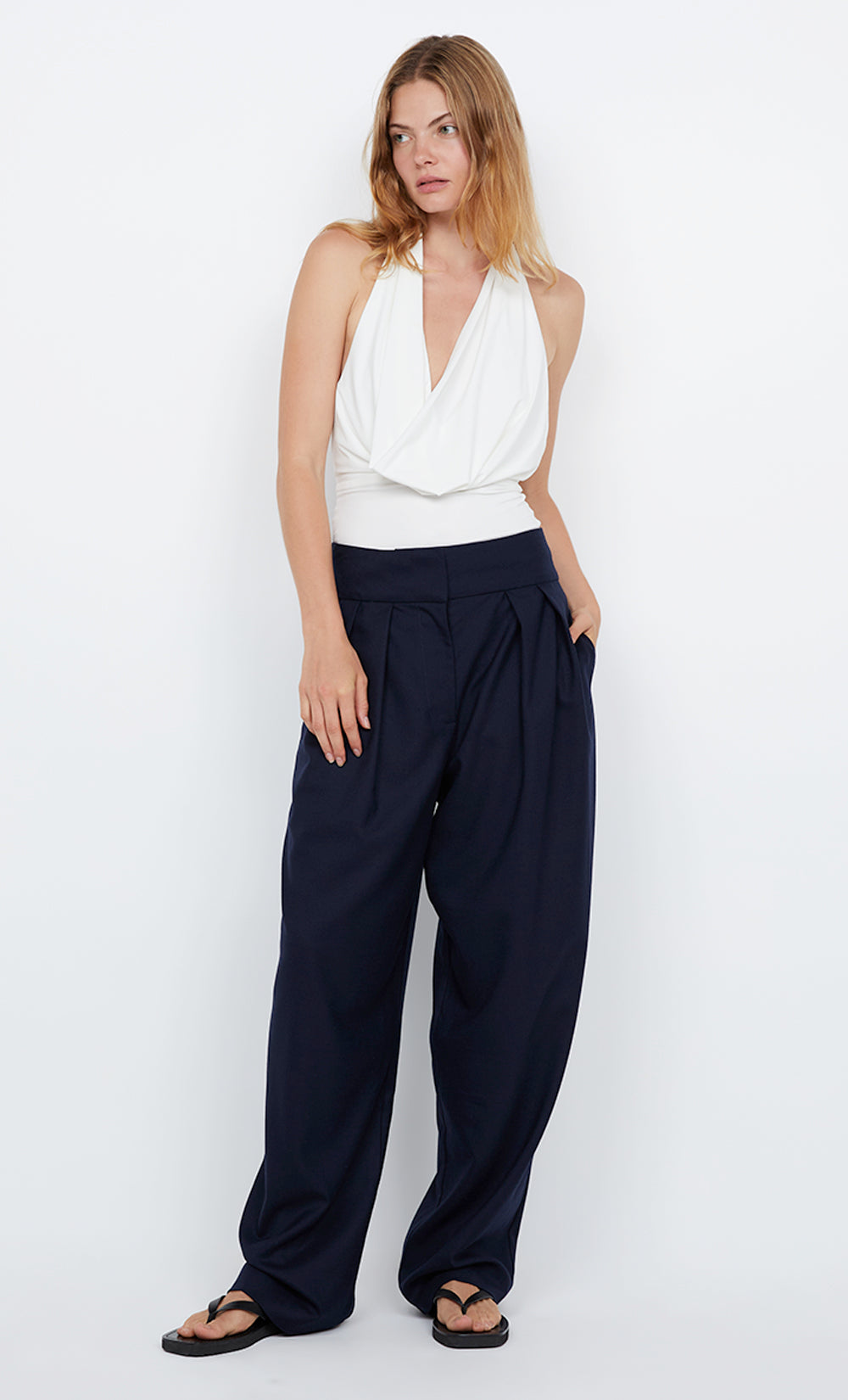 SONNIE HALTER TOP - WHITE