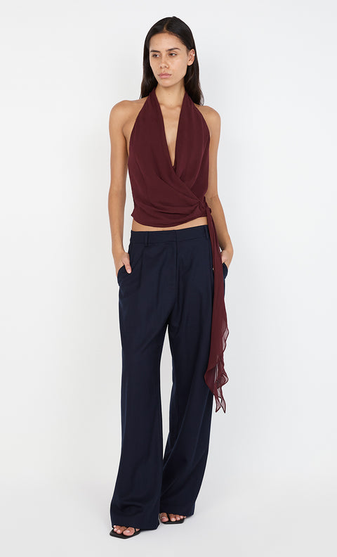 CELYSE HALTER TOP - PLUM