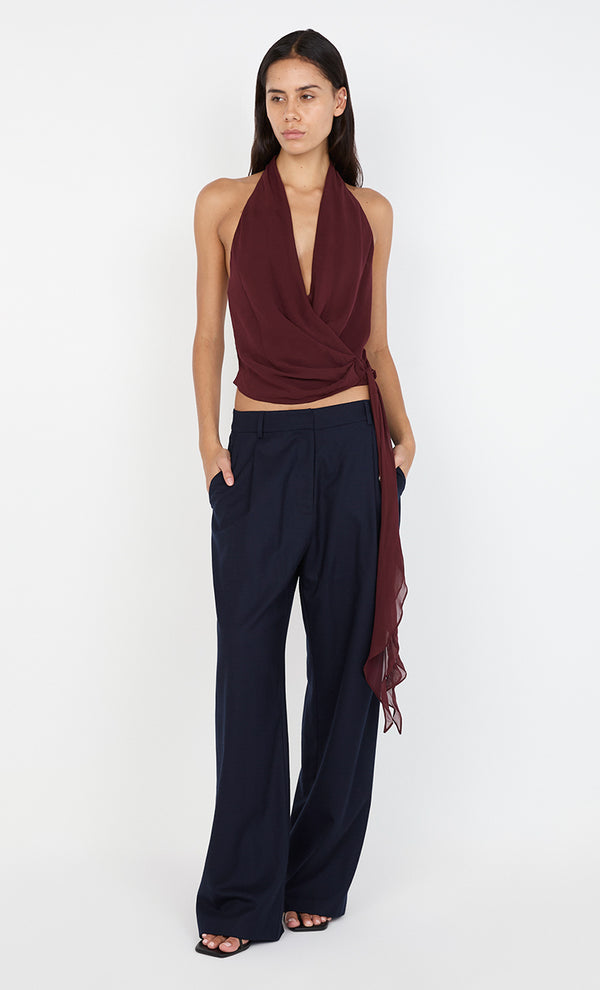 CELYSE HALTER TOP - PLUM