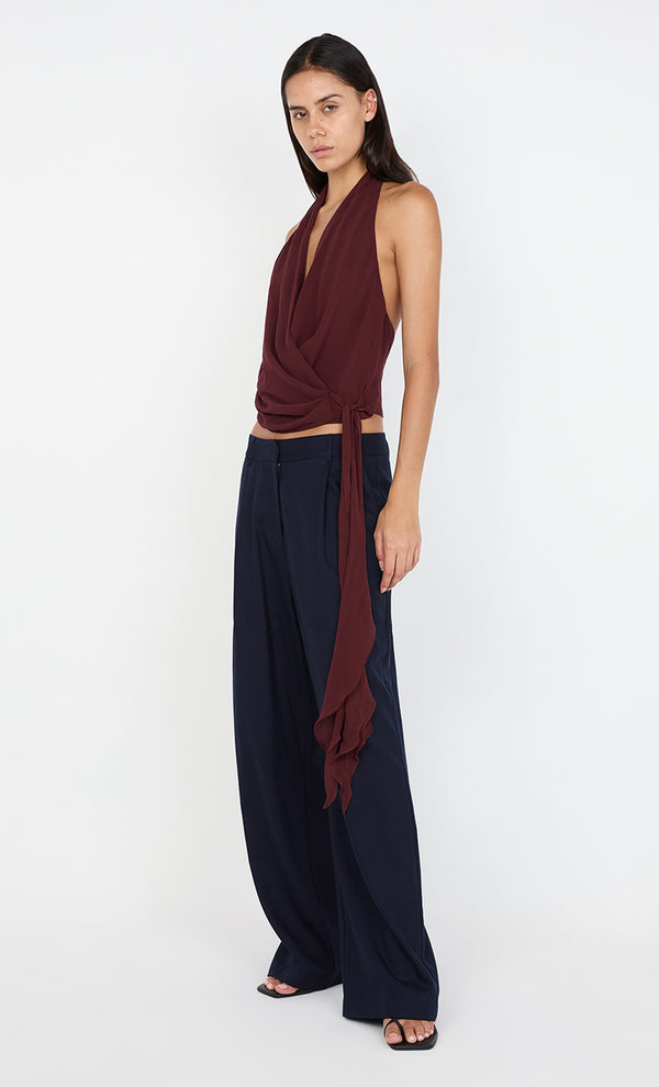 CELYSE HALTER TOP - PLUM