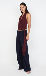 CELYSE HALTER TOP - PLUM
