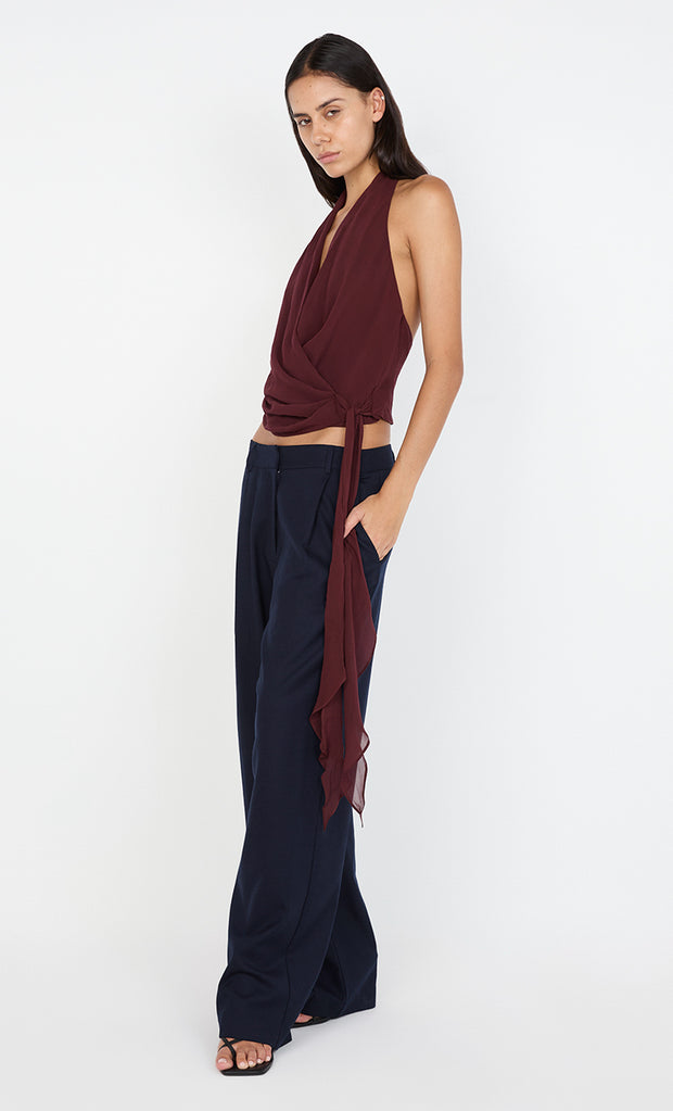 CELYSE HALTER TOP - PLUM