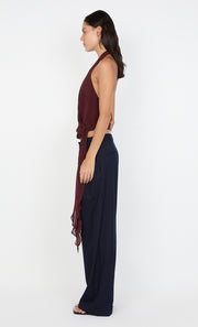 CELYSE HALTER TOP - PLUM