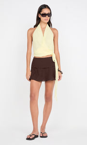 CELYSE HALTER TOP - ICE YELLOW