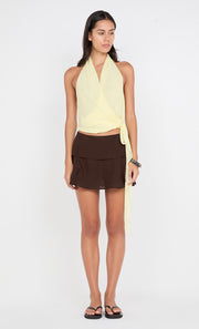 CELYSE HALTER TOP - ICE YELLOW