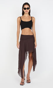 KODY CROPPED RIB TANK - BLACK